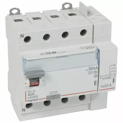 Inter diff DX�-ID - vis/auto - 4P - 400V~ - 40A -type Hpi- 30mA -d�part haut- 5M (411658)