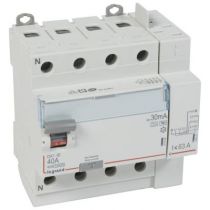 Inter diff DX³-ID - vis/auto - 4P - 400V~ - 40A -type Hpi- 30mA -départ haut- 5M (411658)