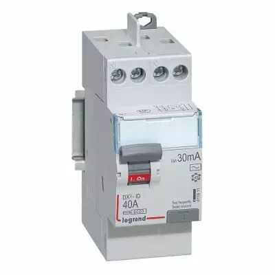 Inter diff DX�-ID - vis/vis - 2P - 230V~ - 40 A -type AC - 30mA -d�part haut- 2M (411611)