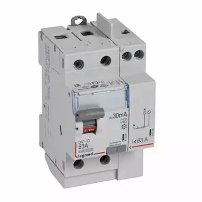 Inter diff DX�-ID - vis/vis - 2P - 230V~ - 63A - type A - 30mA - d�part haut- 2M (411618)