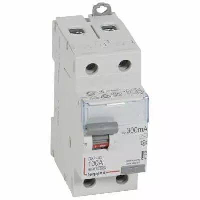 Inter diff DX�-ID - vis/vis - 2P- 230V~-100A - type AC - 300mA - d�part bas - 2M (411528)