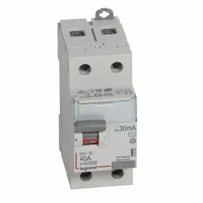 Inter diff DX�-ID - vis/vis - 2P- 230V~-40A - type AC - 30mA - d�part bas - 2M (411505)