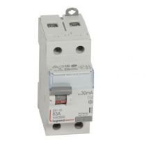 Inter diff DX³-ID - vis/vis - 2P- 230V~-63A - type AC - 30mA - départ bas - 2M (411506)