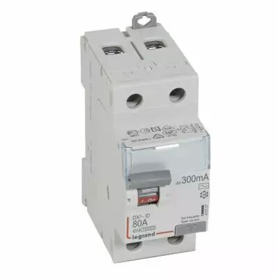Inter diff DX�-ID - vis/vis - 2P- 230V~-80A - type AC - 300mA - d�part bas - 2M (411527)