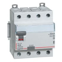 Inter diff DX³-ID - vis/vis - 4P- 400V~- 40A - type Hpi - 30mA - départ bas - 4M (411695)