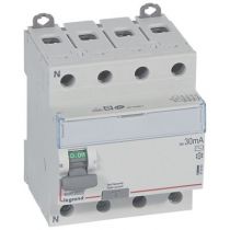 Inter diff DX³-ID - vis/vis - 4P- 400V~- 80A - type AC - 30mA - départ bas - 4M (411663)