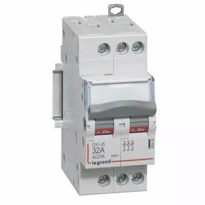 Inter-sectionneur de t�te DX�-IS - vis/vis - 3P - 400 V~ - 32 A - 2 M (406459)