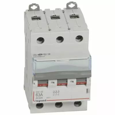 Inter-sectionneur de t�te DX�-IS - vis/vis - 3P - 400 V~ - 63 A - 3 M (406461)