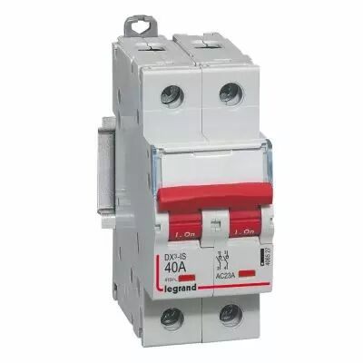 Inter-sectionneur de t�te DX�-IS -vis/vis- � d�clenchement - 2P -400 V~- 40A -2M (406527)