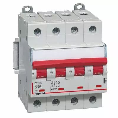 Inter-sectionneur de t�te DX�-IS -vis/vis- � d�clenchement - 4P -400 V~- 63A -4M (406544)