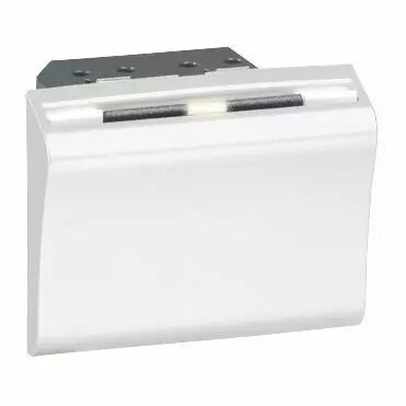 Interrupteur � badge �conomiseur d\'�nergie 13,56MHz Mosaic 2 modules - blanc (076728)