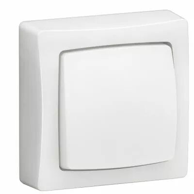 Interrupteur bipolaire Appareillage Saillie complet blanc (086003L)