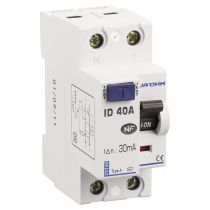 Interrupteur différentiel 40A 1P+N 30mA connexion haut/bas Classe A (23140)