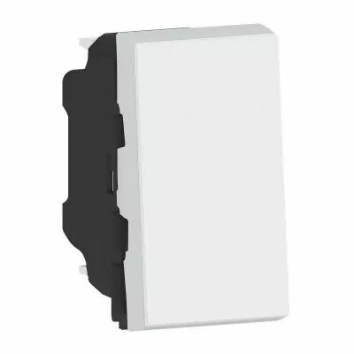 Interrupteur ou va-et-vient 10AX 250V~ Mosaic Easy-Led 1 module - blanc antimicrobien (078710L)