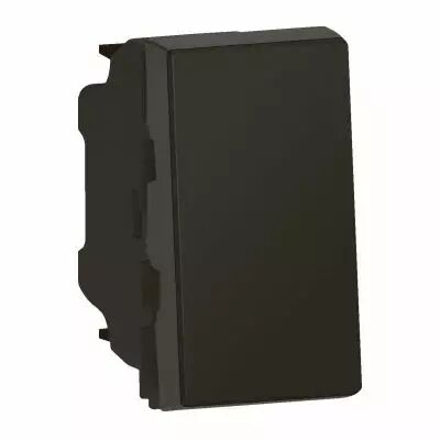 Interrupteur ou va-et-vient 10AX 250V~ Mosaic Easy-Led 1 module - noir mat (079101L)