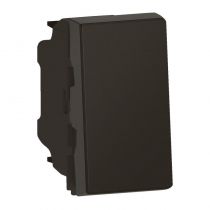 Interrupteur ou va-et-vient 10AX 250V~ Mosaic Easy-Led 1 module - noir mat (079101L)