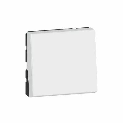 Interrupteur ou va-et-vient 10AX 250V~ Mosaic Easy-Led 2 modules - blanc (077011)
