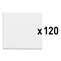 Interrupteur ou va-et-vient 10AX 250V~ Mosaic Easy-Led 2 modules - blanc lot de 120 (077098L)