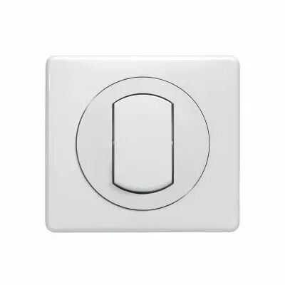 Interrupteur ou va-et-vient avec Plaque C�liane Soft �tanche 10A - Blanc (099161)