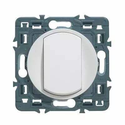 Interrupteur ou va-et-vient doigt large C�liane Soft 10A - Blanc (099720)