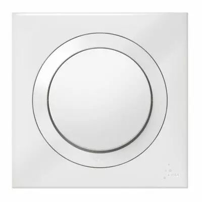 Interrupteur ou va-et-vient dooxie IP44 10AX 250V~ livr� avec plaque carr�e blanche et griffes (600013)