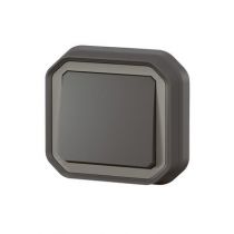 Interrupteur ou va-et-vient étanche Plexo 10AX 250V~ IP55 IK08 livré complet pour fixation en encastre anthracite (069731L)
