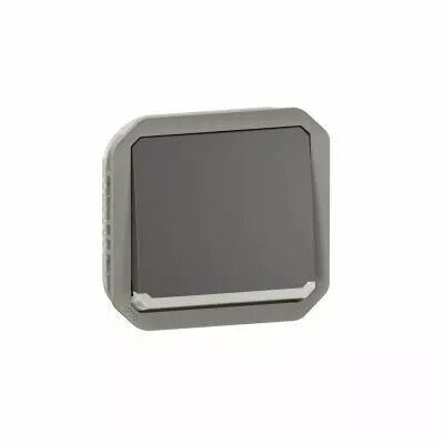 Interrupteur ou va-et-vient lumineux 10AX 250V Plexo composable anthracite (069803L)