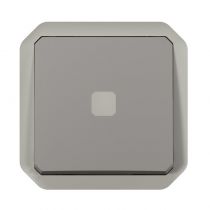 Interrupteur temporisé lumineux Plexo composable gris (069496L)