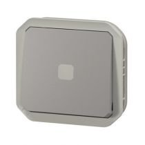 Interrupteur temporisé lumineux Plexo composable gris (069496L)