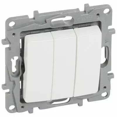 Interrupteur triple Nilo� - 10 AX - 250 V~ - Pur
