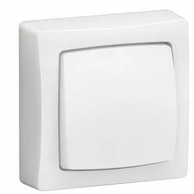 Interrupteur/va-et-vient/poussoir Saillie complet blanc (086001L)