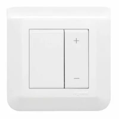 Interrupteur variateur toutes lampes 2 fils Mosaic 2 modules - complet blanc (048870L)