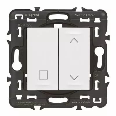 Interrupteur Volet Roulant Mosaic Blanc sans fil sans pile (077055L)