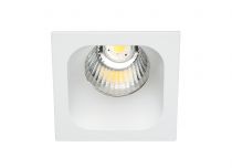 IVARO - Downlight carré fixe blanc, IP44, LED intég. 65° 34W 4000K 3500lm (50446)
