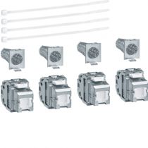 Jeu de 4 connecteurs RJ45 cat.6 pour grade 2TV (TN007)