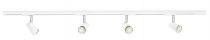 JUDY-Rail 1all. 029 +4 spots GU10, blanc, a/lpes LED 5,5W 3000K 410lm dimm. incl (4158)