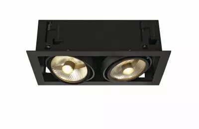 KADUX, encastr� de plafond int�rieur, double, noir mat, GU10/QPAR111, 2x 75W max (115550)
