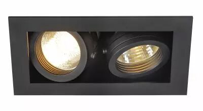 KADUX, encastr� de plafond int�rieur, double, noir mat, GU10/QPAR51, 2x 50W max (115520)