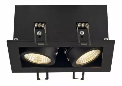 KADUX, encastr� de plafond int�rieur, double, noir mat, LED, 14W, 3000K, variable Triac (115710)