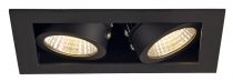 KADUX, encastré de plafond intérieur, double, noir mat, LED, 14W, 3000K, variable Triac (115710)