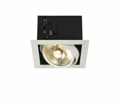 KADUX, encastr� de plafond int�rieur, simple, blanc mat, GU10/QPAR111, 75W max (115541)