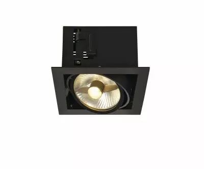 KADUX, encastr� de plafond int�rieur, simple, noir mat, GU10/QPAR111, 75W max (115540)