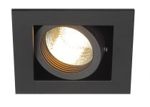 KADUX, encastré de plafond intérieur, simple, noir mat, GU10/QPAR51, 50W max (115510)