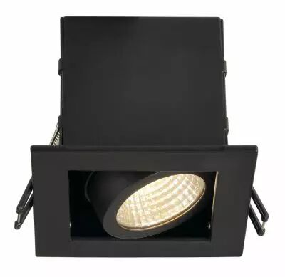 KADUX, encastr� de plafond int�rieur, simple, noir mat, LED, 7,5W, 3000K, variable Triac (115700)