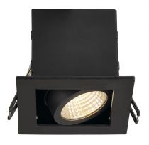 KADUX, encastré de plafond intérieur, simple, noir mat, LED, 7,5W, 3000K, variable Triac (115700)