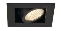 KADUX, encastré de plafond intérieur, simple, noir mat, LED, 7,5W, 3000K, variable Triac (115700)