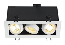 KADUX, encastré de plafond intérieur, triple, blanc mat, GU10/QPAR51, 3x 50W max (115531)
