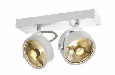 KALU, applique et plafonnier int�rieur, double, blanc mat, GU10/QPAR111, 2x 75W max (147311)