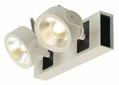 KALU, applique et plafonnier int�rieur, double, blanc/noir, LED, 31W, 3000K, variable Triac (1000130)