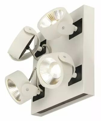 KALU, applique et plafonnier int�rieur, quad, carr�, blanc/noir, LED, 60W, 3000K, variable Triac (1000136)